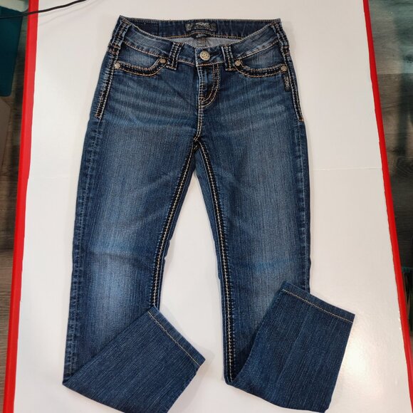 Silver Jeans Suki Jeggings stretchy denim blue women's size 26 - Picture 1 of 13